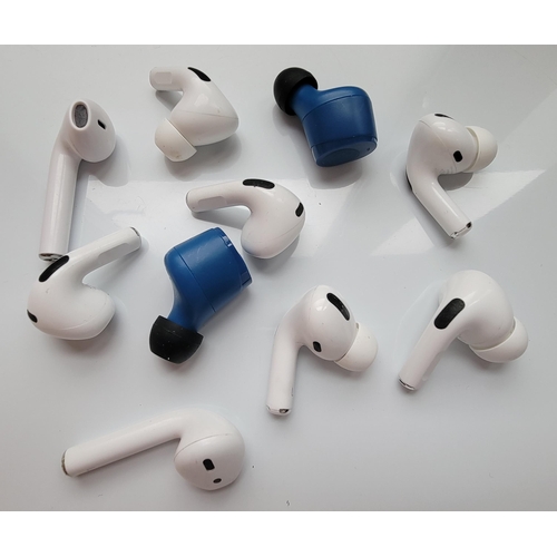 108 - SELECTION OF LOOSE EARBUDS
including Apple AirPods and Skull Candy (10)