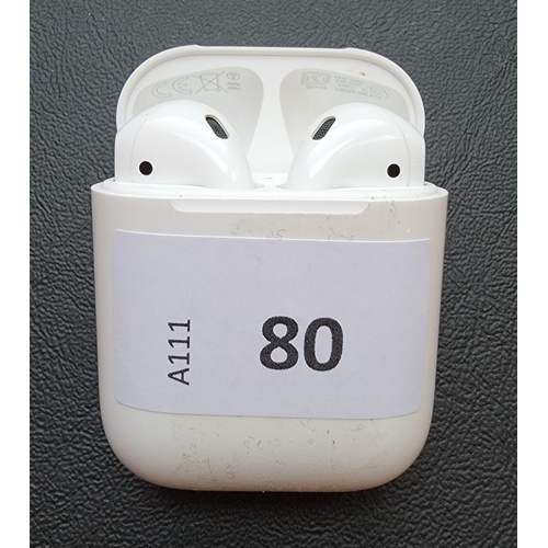 80 - PAIR OF APPLE AIRPODS 2ND GENERATION
in Lightning charging case