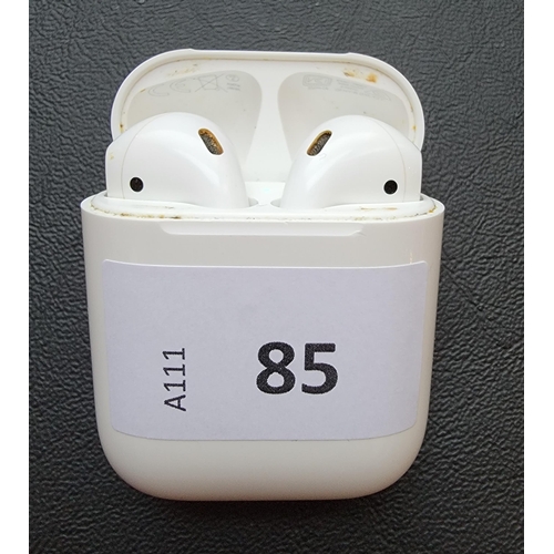 85 - PAIR OF APPLE AIRPODS 2ND GENERATION
in Lightning charging case