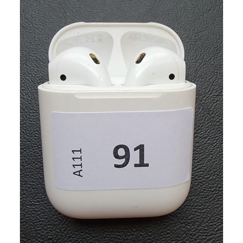 91 - PAIR OF APPLE AIRPODS 2ND GENERATION
in Lightning charging case