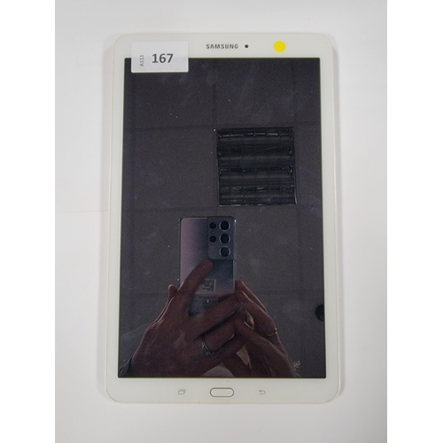 167 - SAMSUNG GALAXY TAB E 9.6 INCH
model: SM-T560; serial number: R52J905EQAV; NOT Google account locked
... 