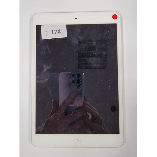 174 - APPLE IPAD MINI 2- A1489 - WIFI 
serial number F9FQ211UFCM9. Apple account locked. 
Note: It is the ... 