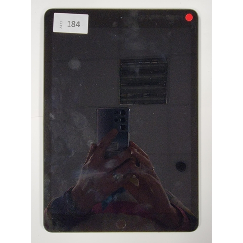 184 - APPLE IPAD 7th GENERATION- A2197 - WIFI  
serial number DMPZJ38JMF3M. Apple account locked. 
Note: I... 