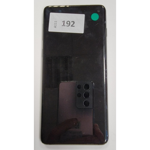 192 - SAMSUNG GALAXY S10
model SM-G973F/DS; IMEI: 356163113293225, 356164113293223; Google account locked.... 