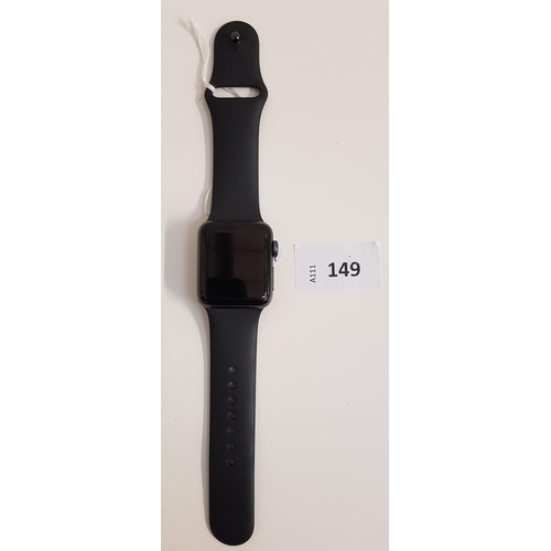 149 - APPLE WATCH SERIES 3 38MM 
model A1858; S/N GJ9H45TBJ5X0; Apple Account Locked 
Note: It is the buye... 