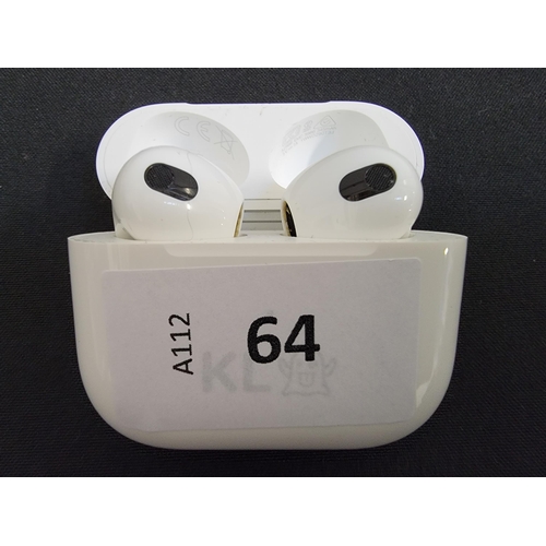 64 - PAIR OF APPLE AIRPODS 3RD GENERATION
in AirPods MagSafe charging case
Note: case is personalised