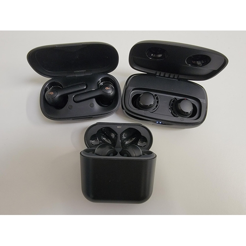 78 - THREE PAIRS OF EARBUDS IN CHARGING CASES
comprising Skullcandy Indy, Soundcore Life P2 and Tribit Fl... 