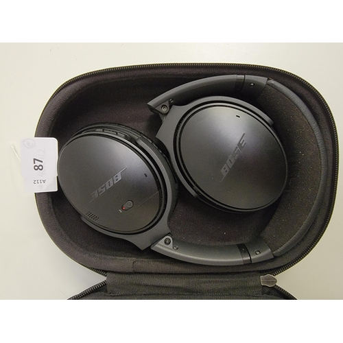 87 - PAIR OF BOSE QC-35 ON-EAR HEADPHONES
in Bose case