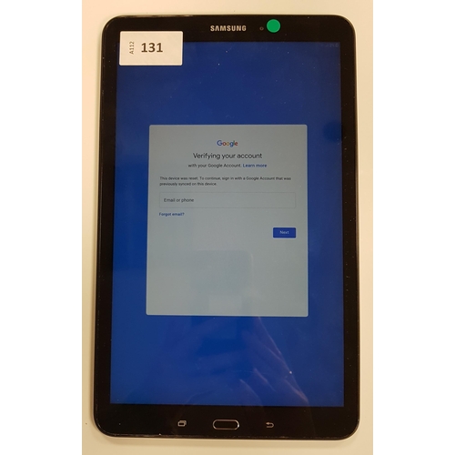 131 - SAMSUNG GALAXY TAB A6 10.1 INCH
model SM-T585; serial number R52K50K1XHH; IMEI 358493090101358; Goog... 