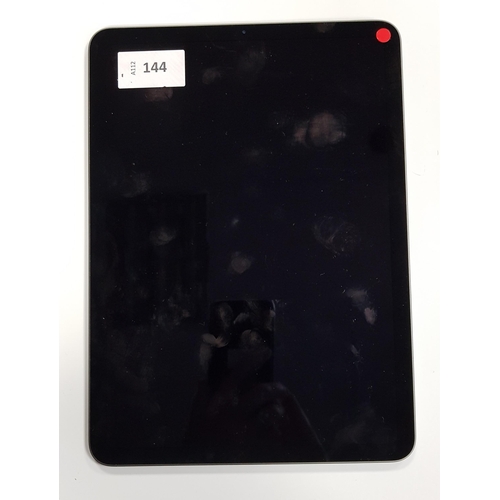 144 - APPLE IPAD AIR 4th GENERATION - A2316 - WIFI
serial number GG7H60Y5Q16M. Apple account locked. 
Note... 