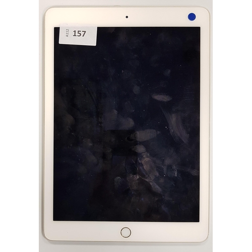 157 - APPLE IPAD AIR 2 - A1566 - WIFI  
serial number DMQQP6KMG5W0. Apple account locked. 
Note: It is the... 