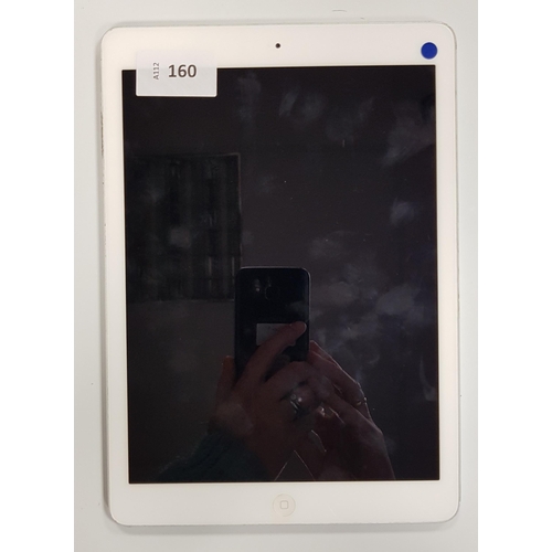 160 - APPLE IPAD AIR - A1474 - WIFI  
serial number DMPML7ETFK15. Apple account locked. 
Note: It is the b... 