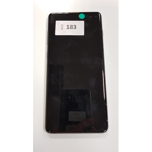 183 - SAMSUNG GALAXY S10 PLUS
model SM-G975F/DS; IMEI 357285108601200; S/N R58M66RAYRJ; Google Account Loc... 