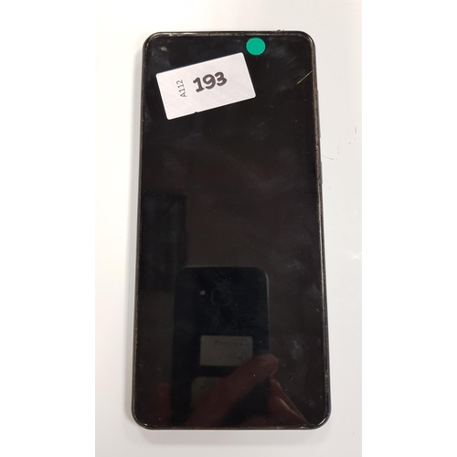 193 - SAMSUNG GALAXY A21S
model SM-A217F; IMEI 352363861056303; Google Account Locked.
Note: cracked acros... 