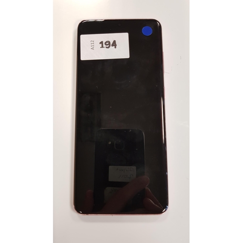 194 - SAMSUNG GALAXY S20 5G
model SM-G981B; IMEI 351826111108026; Google Account Locked.
Note: It is the b... 