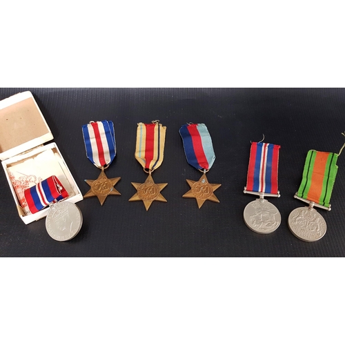 387 - WWII MEDAL GROUP
comprising The 1939-1945 Star, The Africa Star, The France And German Star, The Def... 