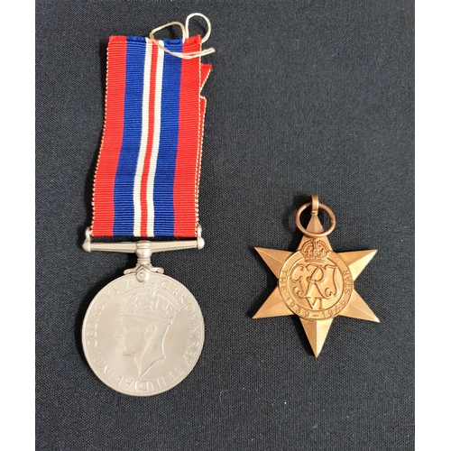 391 - WWII SERVICE MEDAL
with ribbon, together with The 1939-1945 Star (2)