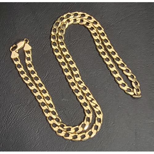 159 - NINE CARAT GOLD CURB LINK NECK CHAIN 
approximately 20.7 grams and 58cm long