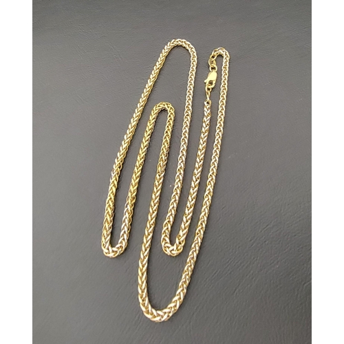 145 - EIGHTEEN CARAT GOLD DOUBLE CURB CHAIN NECKCHAIN 
approximately 8.5 grams and 56cm long