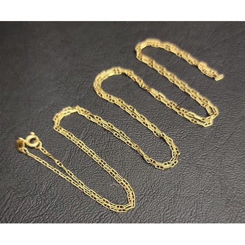 196 - EIGHTEEN CARAT GOLD FLAT MARINER NECK CHAIN
approximately 3.5 grams and 70cm long