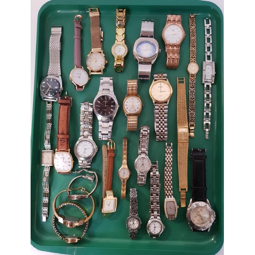 177 - SELECTION OF LADIES AND GENTLEMEN'S WRISTWATCHES
including Accurist, Timex, Continental Geneva 17 je... 