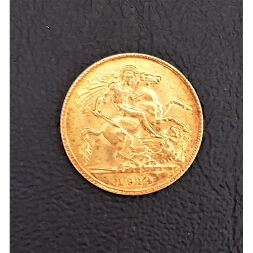 380 - GEORGE V GOLD HALF SOVEREIGN
1914