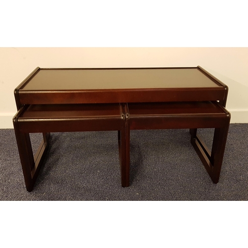 546 - AVALON MAHOGANY NEST OF OCCASIONAL TABLES
the rectangular top standing on continuous supports, with ... 