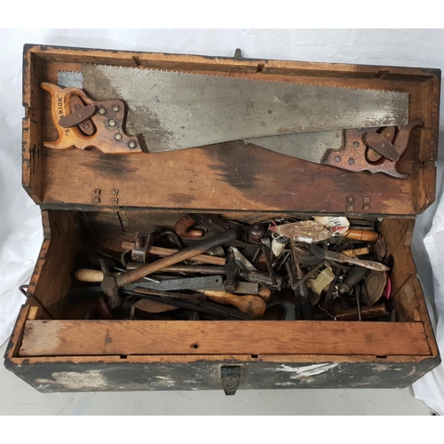 293 - SELECTION OF VINTAGE TOOLS
including saws, bradles, hammers, pliers, screwdrivers, plane, scribe, ch... 