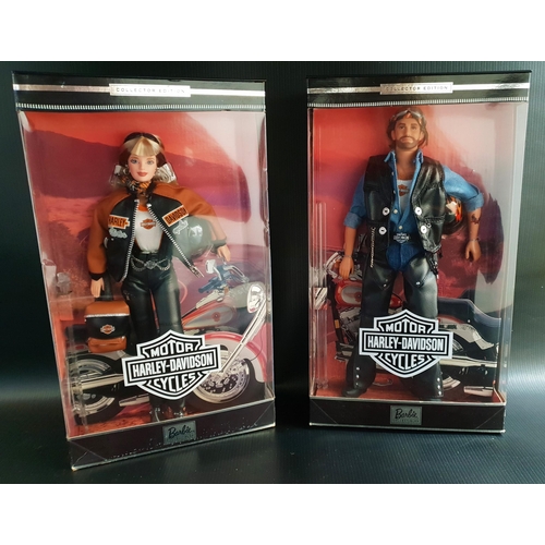 389 - BARBIE HARLEY-DAVIDSON COLLECTION DOLLS
featuring Ken and Barbie as bikers, both boxed (2)