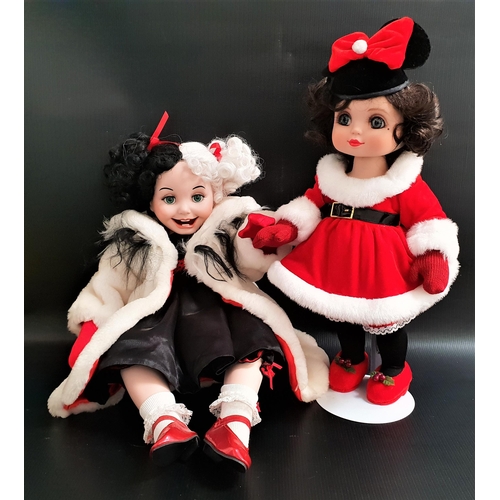 407 - TWO DISNEY PORCELAIN HEADED DOLLS
designed by Marie Osmond depicting 'Adora Minnie Holiday Belle' an... 