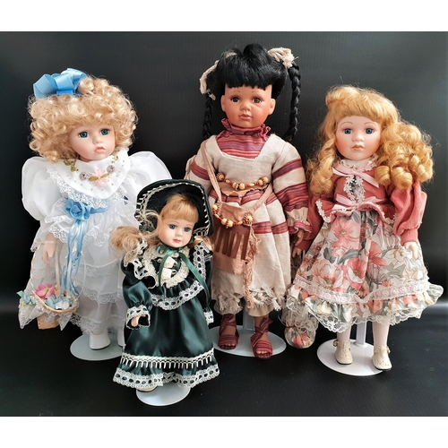 408 - TWO CONNOISSEUR COLLECTOR DOLLS
including Ally and Mercedes both with porcelain heads, both boxed, t... 