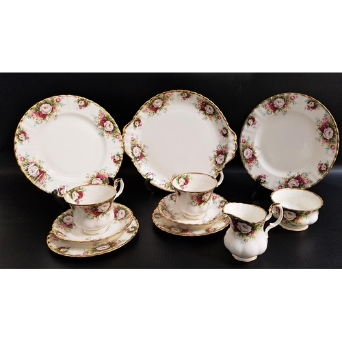 260 - ROYAL ALBERT CELEBRATION TEA SET
comprising eight tea cups and saucers, eight side plates, sugar bow... 