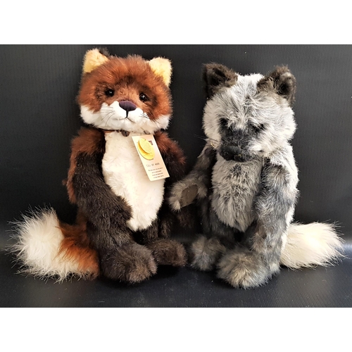 372 - TWO CHARLIE BEARS FOXES
comprising Franklin, CB124984 with label, and Gumboots, CB621392 with label,... 