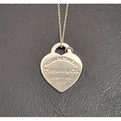 80 - TIFFANY & CO. 'PLEASE RETURN TO' HEART PENDANT
on a Tiffany & Co. chain