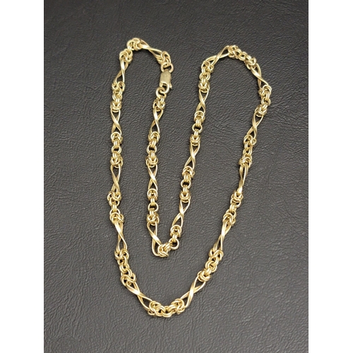 103 - NINE CARAT GOLD FANCY LINK NECK CHAIN
46cm long and approximately 7.1 grams