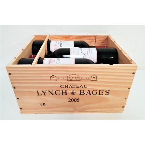 436 - CHATEAU LYNCH BAGES PAUILLAC 2005
6 bottles, Grande Cru Classe, in original wooden case, 75cl and 13... 