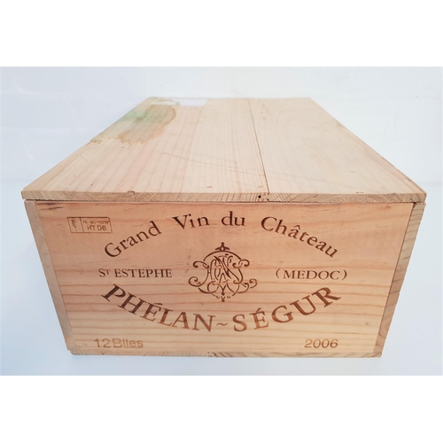 444 - CHATEAU PHELAN SEGUR SAINT-ESTEPHE 2006
12 bottles, in original wooden case, 75cl and 13%