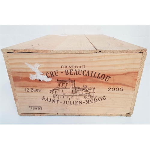 446 - CHATEAU DUCRU-BEAUCAILLOU SAINT-JULIEN 2005
12 bottles, Grande Cru Classe, in original wooden case, ... 