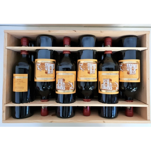 446 - CHATEAU DUCRU-BEAUCAILLOU SAINT-JULIEN 2005
12 bottles, Grande Cru Classe, in original wooden case, ...