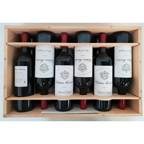 448 - CHATEAU MONTROSE SAINT ESTEPHE 2005
12 bottles, Grande Cru Classe, in original wooden case, 75cl and... 