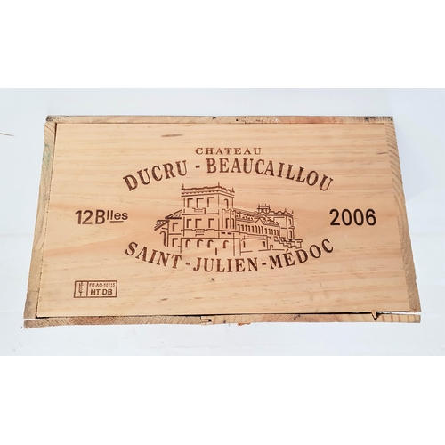 452 - CHATEAU DUCRU-BEAUCAILLOU SAINT-JULIEN 2006
12 bottles, Grande Cru Classe, in original wooden case, ... 