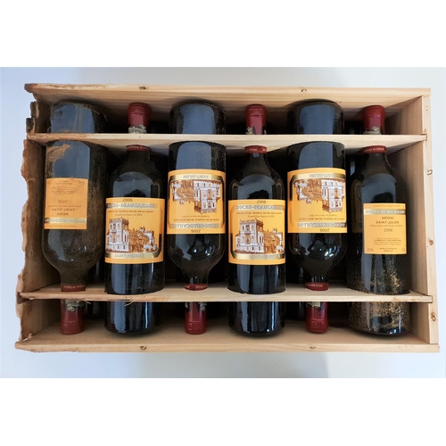 452 - CHATEAU DUCRU-BEAUCAILLOU SAINT-JULIEN 2006
12 bottles, Grande Cru Classe, in original wooden case, ... 