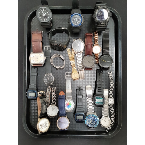 171 - SELECTION OF LADIES AND GENTLEMEN'S WRISTWATCHES
including G-Shock, Casio, Fcuk, Sekonda, Fossil, Ro... 