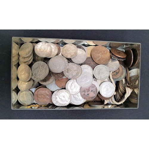 421 - SELECTION OF BRITISH AND WORLD COINS
various denominations and coutries, 1 box