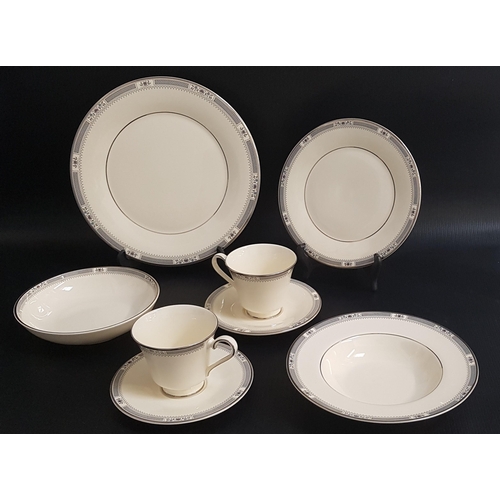 262 - ROYAL DOULTON MELISSA DINNER SERVICE
comprising twelve soup bowls, eighteen side plates, seventeen d... 