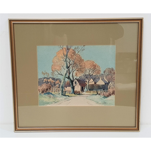 483 - LEONARD PIKE
Farmyard, watercolour, signed, 26.5cm x 33.5cm