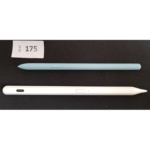 175 - TWO STYLUS PENCILS 
comprising a Samsung pencil and an unbranded pencil