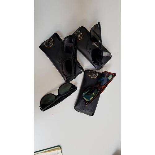 201 - FOUR PAIRS OF RAY-BAN SUNGLASSES 
three in cases