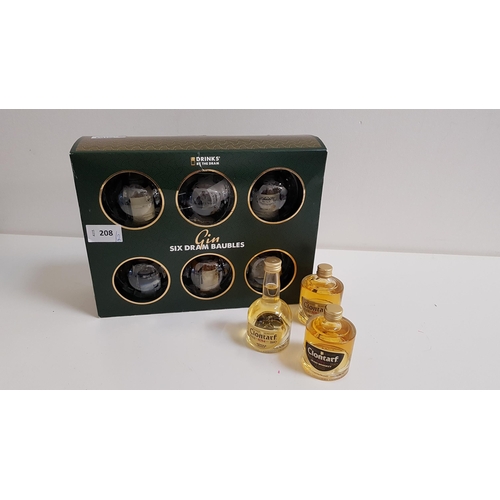 208 - SELECTION OF SPIRIT MINATURES 
comprising Clontarf Single Malt Whiskey (50ml, 40%), Clontarf Classic... 