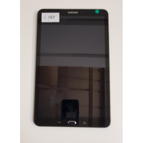 167 - SAMSUNG GALAXY TAB A 
model SM-T585; serial number R52H80HE3Y; IMEI 358450072332013; NOT Google Acco... 